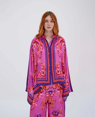 Raishma Studio Women's Alisa Pink Viscose Shirt