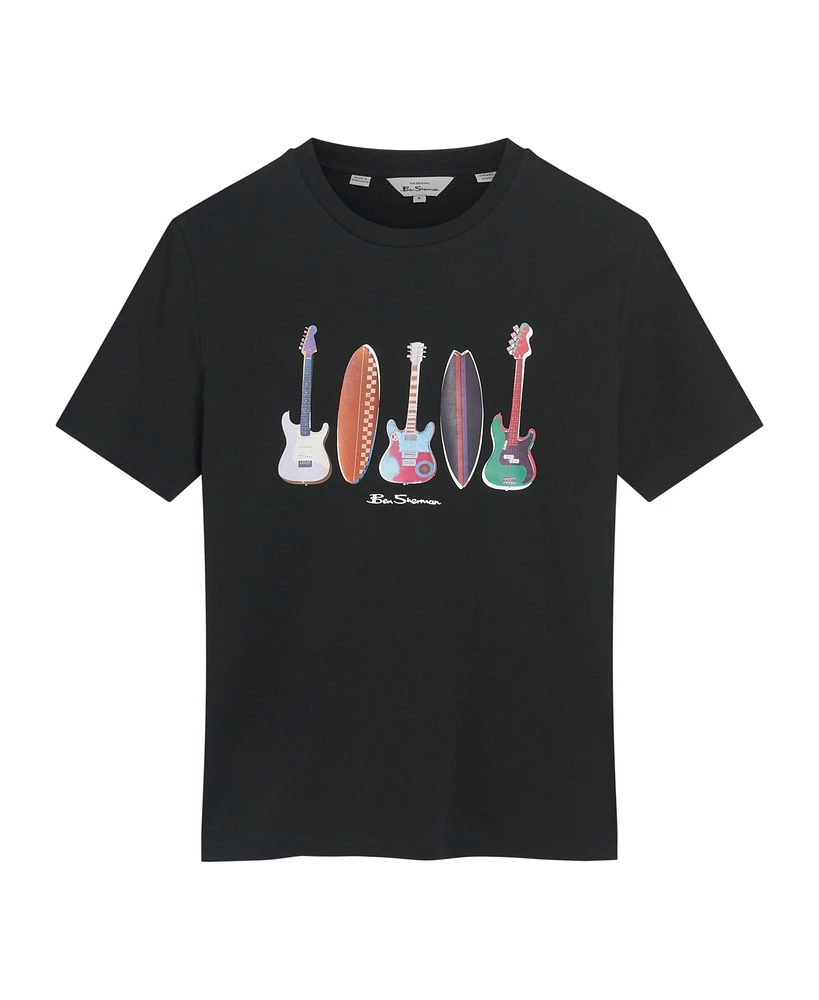 Ben Sherman Men's Surf N Guitars Short Sleeve T-Shirt