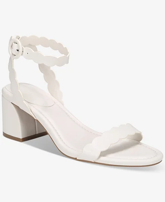 On 34th Women's Pathina Scalloped Block Heel Sandals