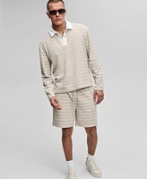 Mode Of One Mens Relaxed Fit Striped Terry Pullover Top Shorts Exclusively At Macys