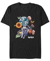 Nasa Men's Space Floral Short Sleeve T-Shirt