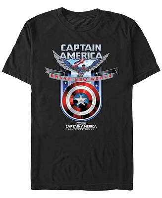 Marvel Men's Brave New World Shield Short Sleeve T-Shirt