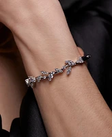 Eliot Danori Silver-Tone Cubic Zirconia Vine Bangle Bracelet, Exclusively at Macy's