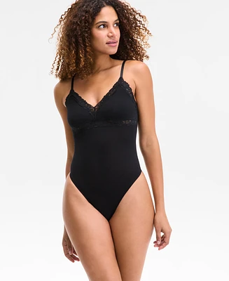 I.n.c. International Concepts Women's Lace-Trim Bodysuit, Exclusively at Macy's