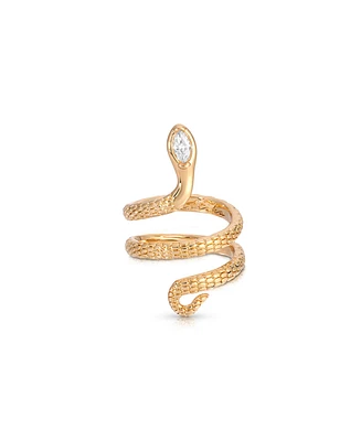 Ettika Serpentina Crystal Coiled Ring