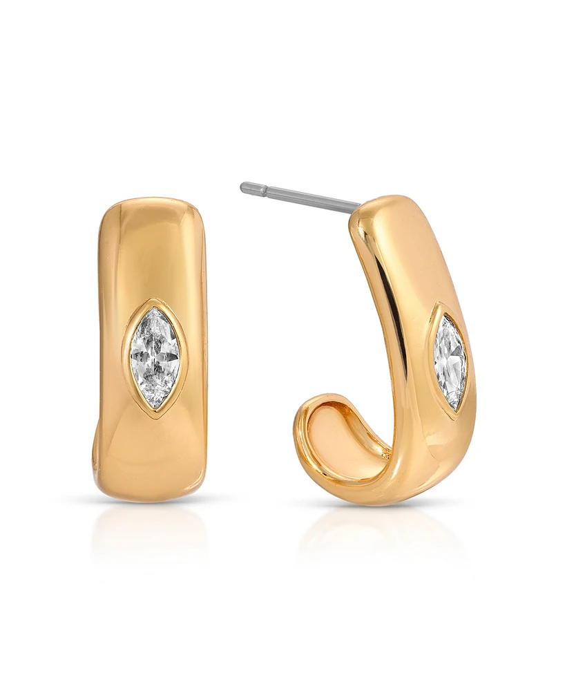 Ettika Marquise Crystal Hoop Earrings