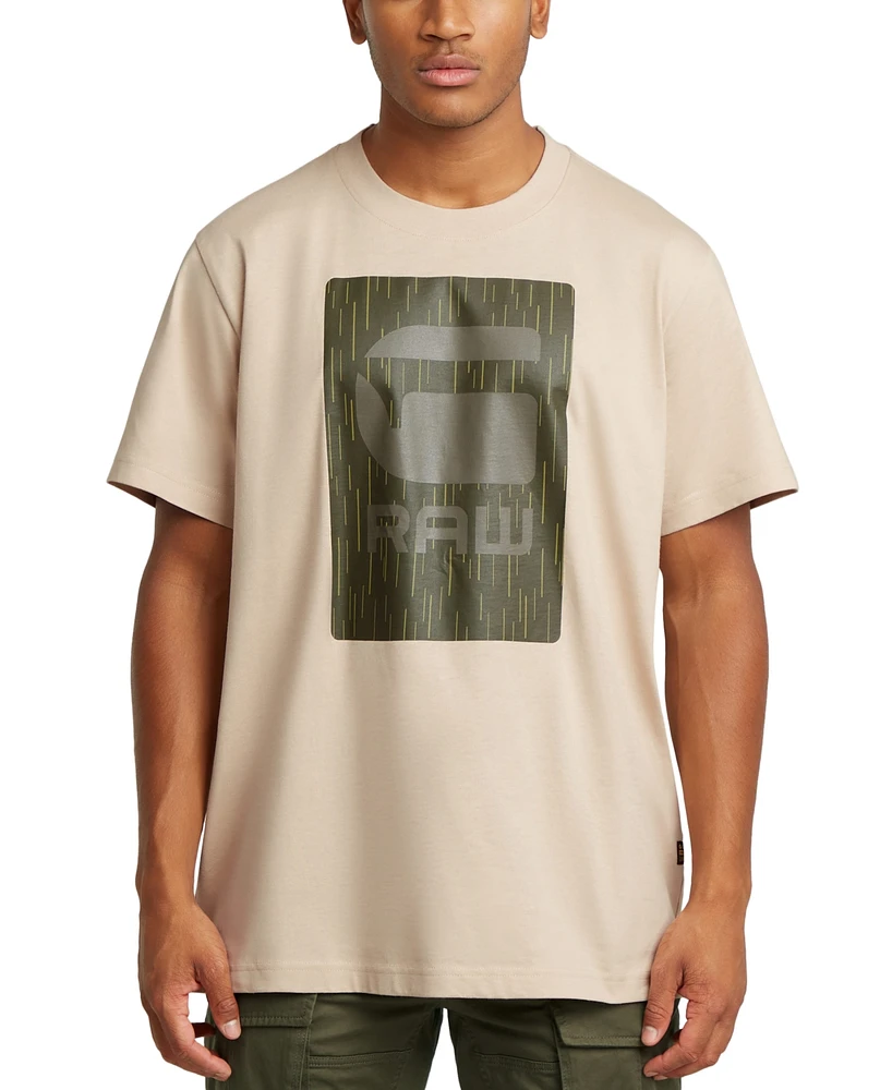 G-Star Raw Men's Relaxed Fit Short Sleeve Burger Box Graphic Crewneck T-Shirt
