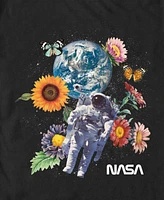 Nasa Men's Space Floral Short Sleeve T-Shirt