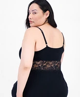 I.n.c. International Concepts Plus Lace-Cutout Chemise, Exclusively at Macy's