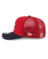 New Era Men's Red/Navy Washington Nationals 2025 Batting Practice 9SEVENTY Stretch-Snap Trucker Hat