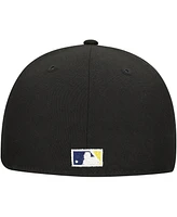 New Era Men's Black Tampa Bay Rays Duo Logo 2.0 59FIFTY Fitted Hat
