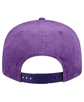 New Era Men's Purple Los Angeles Lakers Throwback Display Corduroy 9FIFTY Snapback Hat