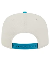 New Era Men's Stone/Teal Jacksonville Jaguars Athletic Golfer Snapback Hat