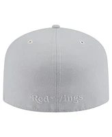 New Era Men's Gray Detroit Red Wings Color Pack A-Frame 59FIFTY Fitted Hat