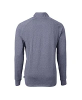 Cutter & Buck Men's Heather Navy Notre Dame Fighting Irish Play Like A Champion Today Adapt Eco Knit Quarter-Zip Sweatshirt