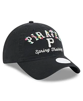 New Era Women's Black Pittsburgh Pirates 2025 Spring Training Floral 9TWENTY Adjustable Hat