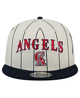 New Era Men's White California Angels Jersey Pinstripe 9FIFTY Snapback Hat