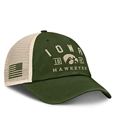 Fanatics Men's Olive Iowa Hawkeyes Oht Military Appreciation Frontier Trucker Adjustable Hat