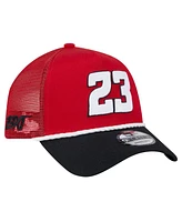 New Era Men's Red/Black Bubba Wallace Rope 9FORTY Trucker Snapback Hat