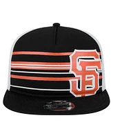 New Era Men's Black San Francisco Giants 9FIFTY A-Frame Trucker Snapback Hat