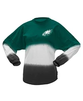 Fanatics Women's Midnight Green Philadelphia Eagles Super Bowl Lix Champions Horizontal Ombre Spirit Jersey Long Sleeve T-Shirt