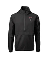 Cutter & Buck Men's Black Atlanta Falcons Charter Eco Half-Zip Anorak Jacket