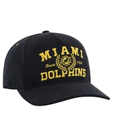 '47 Brand Men's Black Miami Dolphins Letterman Hitch Adjustable Hat