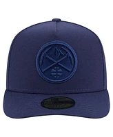 New Era Men's Navy Denver Nuggets Colorpack A-Frame Pinch Front 59FIFTY Fitted Hat