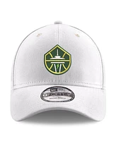 New Era Men's White Seattle Storm Primary Logo 9FORTY Adjustable Hat