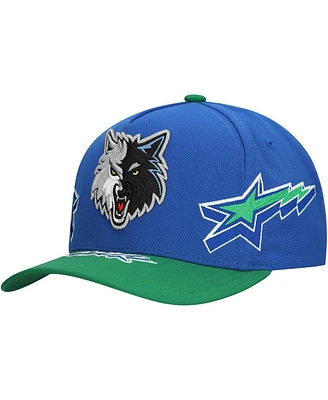 Mitchell & Ness Men's Blue/Green Minnesota Timberwolves AS2K Stars Pro Crown Adjustable Hat