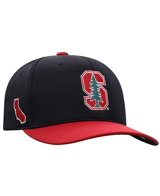 Top of the World Men's Black Stanford Cardinal Reflex Fitted Hat