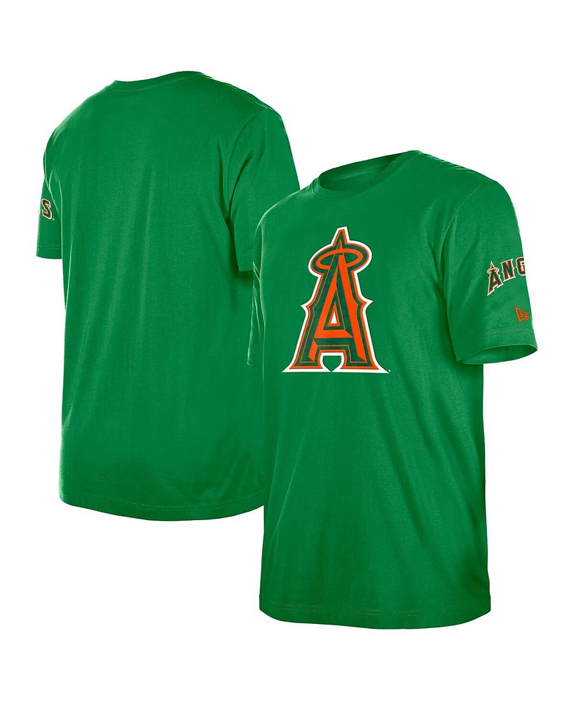 New Era Men's Kelly Green Los Angeles Angels St. Patrick's Day Shamrock Fill T-Shirt