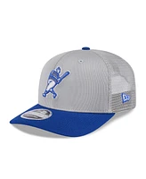 New Era Men's Gray/Royal Milwaukee Brewers 2025 Batting Practice 9SEVENTY Stretch-Snap Trucker Hat