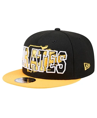 New Era Men's Black Pittsburgh Pirates Splatter 9FIFTY Snapback Hat