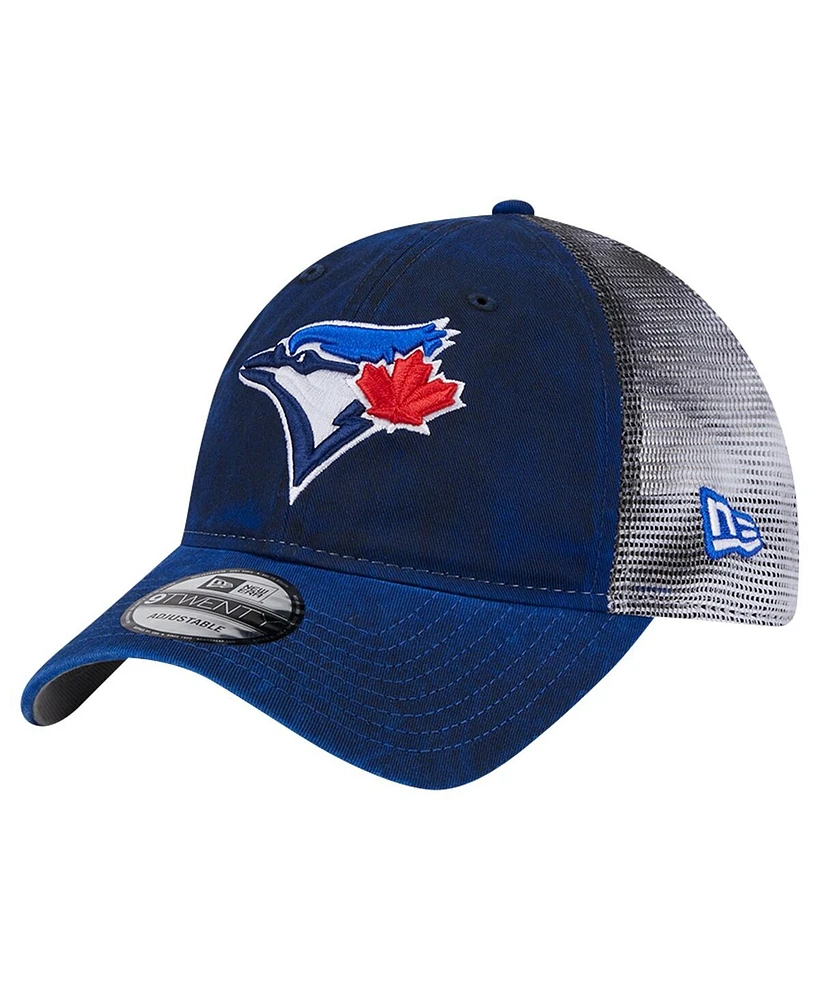 New Era Men's Royal Toronto Blue Jays Team Slick Trucker 9TWENTY Adjustable Hat