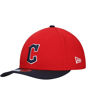 New Era Men's Red/Black Cleveland Guardians Replica 9FORTY Adjustable Hat