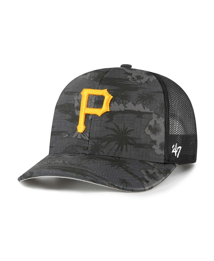 '47 Brand Men's Black Pittsburgh Pirates Fiji Trucker Adjustable Hat