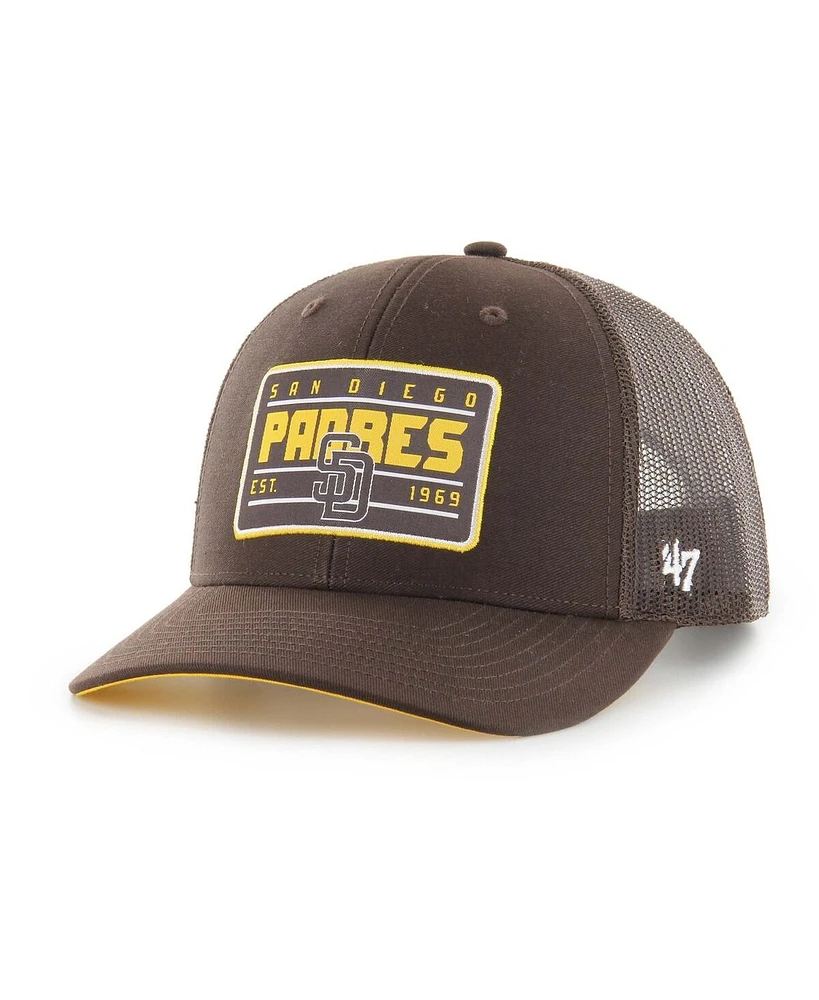 '47 Brand Men's Brown San Diego Padres Hardline Trucker Adjustable Hat