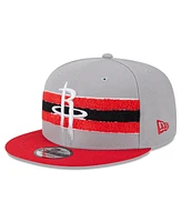 New Era Men's Gray Houston Rockets Chenille Band 9FIFTY Snapback Hat