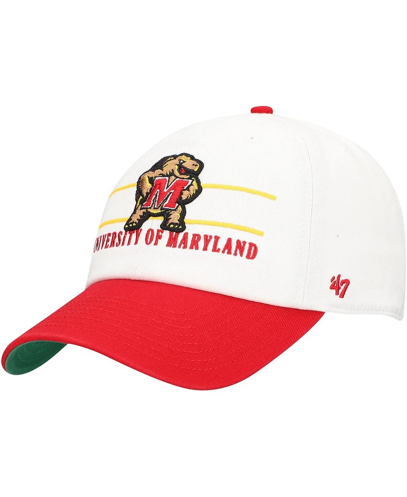 '47 Brand Men's White Maryland Terrapins Gridiron Clean Up Adjustable Hat