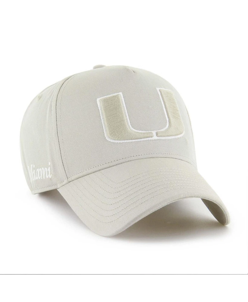 '47 Brand Men's Cream Miami Hurricanes Foundation Offside Adjustable Hat