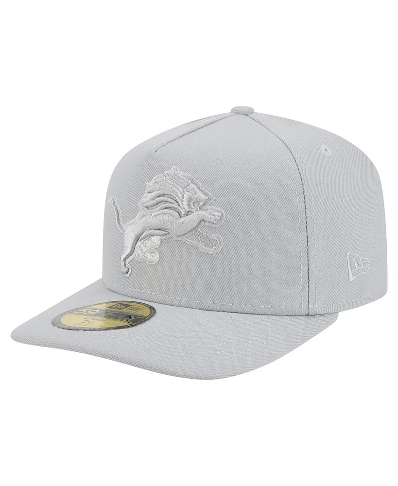 New Era Men's Gray Detroit Lions Color Pack 59FIFTY Fitted Hat