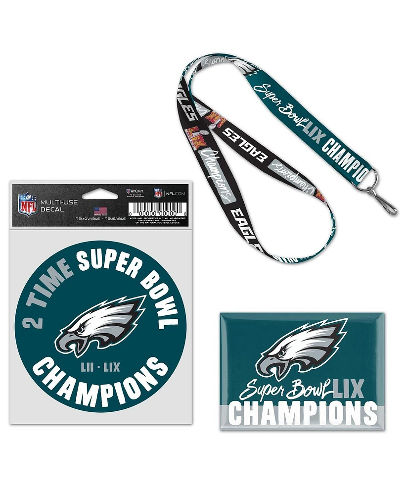 Wincraft Philadelphia Eagles Super Bowl Lix Champions 3-Piece Fan Pack