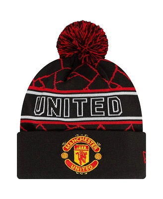 New Era Men's Manchester United Sport Cuffed with Pom Knit Hat