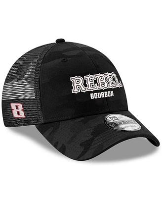 Richard Childress Racing Team Collection Men's Black Kyle Busch Rebel Bourbon 9FORTY Trucker Adjustable Hat