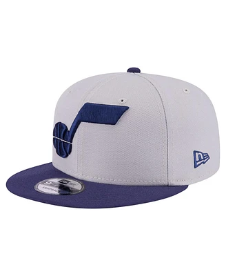 New Era Men's Gray/Navy Utah Jazz Color Pack Two-Tone 9FIFTY Snapback Hat