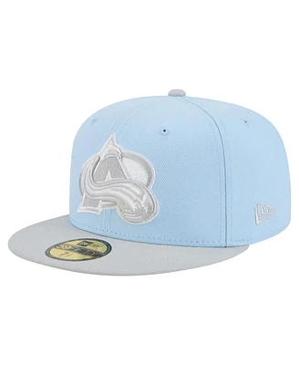 New Era Men's Light Blue/Gray Colorado Avalanche Color Pack Two-Tone 59FIFTY Fitted Hat