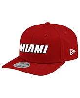 New Era Men's Red Miami Heat Statement Edition Jersey Hook 9SEVENTY Stretch-Snap Hat