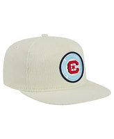 New Era Men's Cream Chicago Fire 2025 Kickoff Snapback Golfer Hat