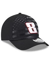 New Era Men's Black Kyle Busch American Flag 9FORTY M-Crown A-Frame Adjustable Hat